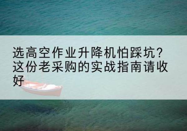 张店高空作业升降机厂家推荐-选高空作业升降机怕踩坑？这份老采购的实战指南请收好